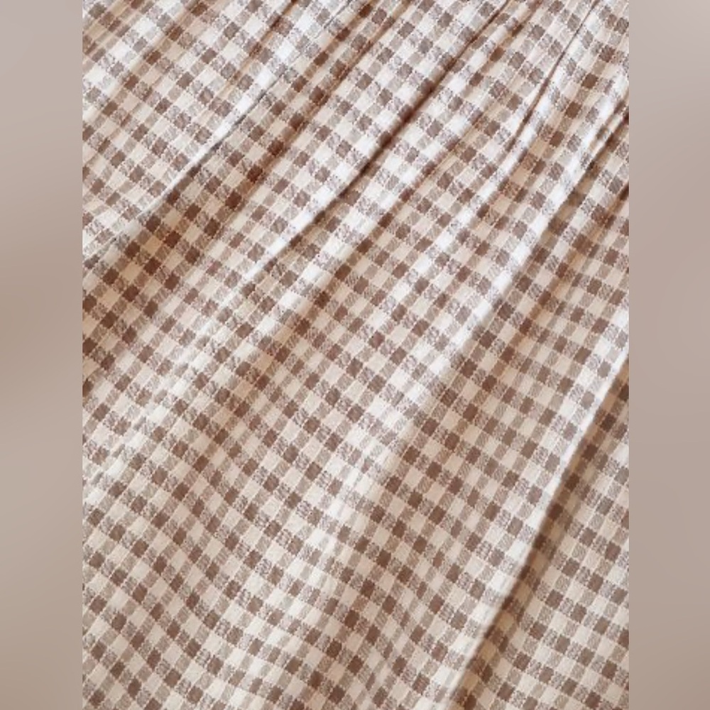 Flossie Button Down Top Able Checkered Short Slee… - image 4